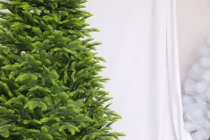 Detailed view of high-density realistic green pine needles for a DIY Christmas tree