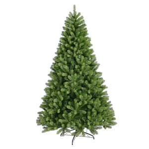 Vorbeleuchteter Künstlicher Weihnachtsbaum Hohe Dichte Polyethylen Grüner Kiefernbaum Mit Metallständer Für Wohnzimmer Haus Feiertag Dekoration
