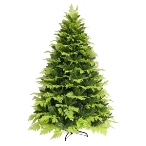 Lussureggiante albero di Natale artificiale con aghi in PVC e supporto in metallo stabile