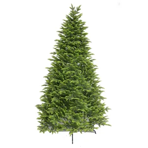 Realistic Simulation Green Christmas Tree With Metal Stand PE Needle Artificial Norfolk Pine For Indoor Home Party Holiday Decor