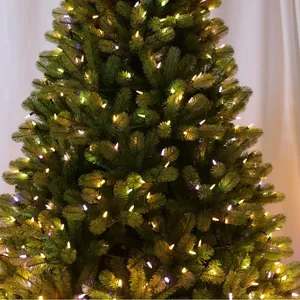 Albero di Natale artificiale con catene di luci LED a doppia tonalità bianco caldo e freddo