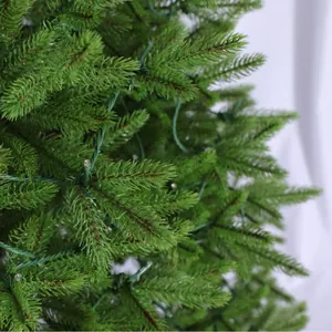 Realistic PE artificial Christmas tree needles with integrated LED lights for decor