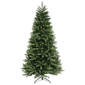 Realistischer Künstlicher Weihnachtsbaum PE PVC Mischung Mit Robustem Metallständer Für Zuhause Büro Feiertagsdekoration