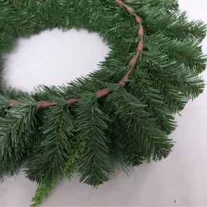 Christmas wreath with PVC pine needles for festive indoor and outdoor holiday decoration