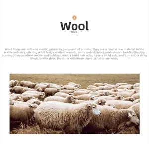 Detailed guide on pure wool material features with natural pasture scenery and test tips