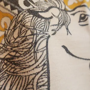 Elegant horse jacquard shawl scarf for women in autumn and winter with artistic horse print
