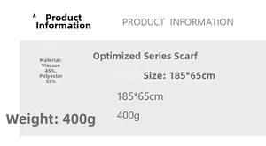 Detailed size and material chart for the magnolia oil painting cashmere feel scarf