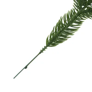 Artificial deep green pine needle branch with three-forked needles for Christmas decor