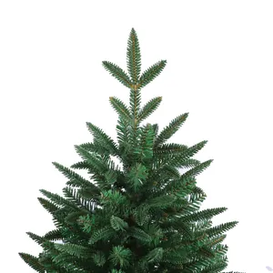 Lush mixed PE and PVC artificial Christmas tree with dense needles and lifelike branches
