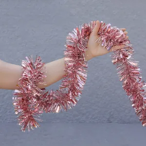 Guirlande festive abricot de 2m pour décorations de Noël et fêtes de mariage