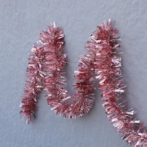 Guirlande de Noël 2M en clinquant or rose pour décoration de mariage en forme M