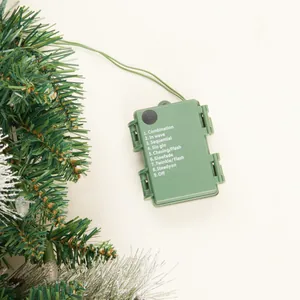 180cm Christmas garland with green battery control box and 9 lighting modes