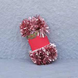 Détail de guirlande rose doré de 2 mètres pour décorations de Noël et mariages