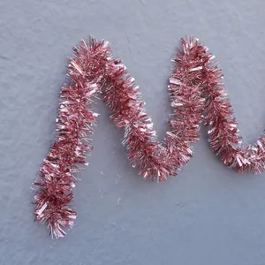 Guirlande de guirlandes or rose de 2 m pour Noël et décorations de fête festive