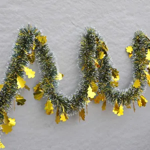 Guirlande de la Saint-Patrick verte et dorée avec paillettes brillantes sapin de Noël