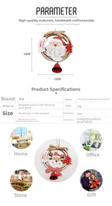 Detailed size specifications for Santa and reindeer wooden Christmas ornaments with bells