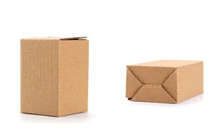 Corrugated cardboard shipping boxes for garden statues on a clean white background