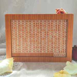 Hucha de Madera con Contador Caja Desafío de Ahorro para Efectivo Monedas Hucha Reutilizable para Adultos Niños Decoración
