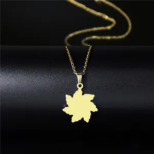 Polished 18K gold-plated starburst pendant necklace with a fine O-chain for women