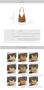 Size guide for woven beaded tote bag showing dimensions for small, medium, and large sizes