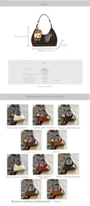 Guide des tailles détaillé pour sac à bandoulière motif pierre avec dimensions