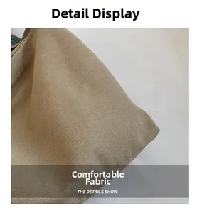 Close-up of high-quality beige canvas fabric showing fine woven texture on tote bag