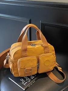 Women Fashion Large Capacity Nylon Shoulder Bag Multi-pocket Crossbody Handbag Casual Daily Commute Messenger Bag