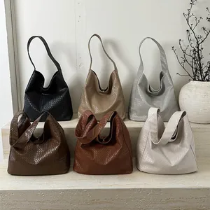 Large woven texture tote bags for women in six colors including black and khaki