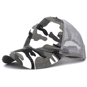 Camouflage Baseballkappe Herren Damen Atmungsaktive Mesh Trucker Hat Verstellbare Outdoor Militär Training Sonnenschutz Hut