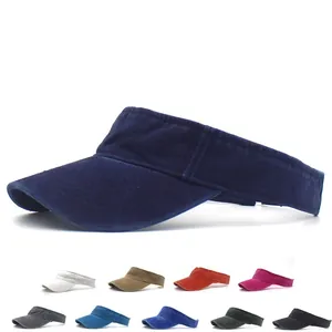 Cappello Visiera Parasole in Cotone Lavato per Uomo Donna Regolabile Traspirante Berretto Sportivo per Tennis Golf Corsa All'aperto Cappello Protezione Solare Estivo