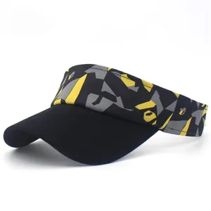Detail of the sun visor brim with street-style yellow and gray camo pattern