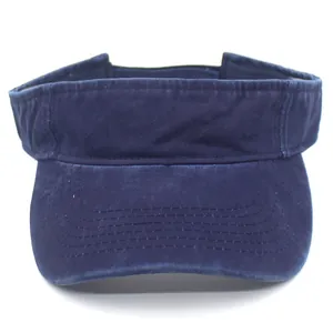 Visiera parasole blu navy in cotone lavato per sport all'aperto e escursioni