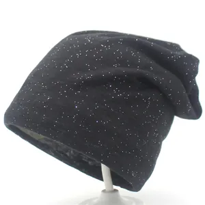 Γυναικείος Casual Slouchy Σκούφος από Απομίμηση Κασμίρ Πλεκτός Με Εφέ Λάμψης Ζεστός Μαλακός Σκούφος για Φθινόπωρο Χειμώνα