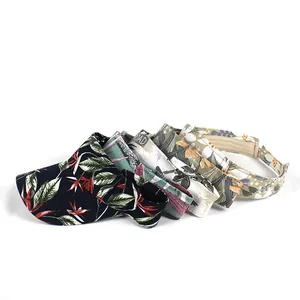Women's summer sun visors with tropical floral prints for outdoor beach activities