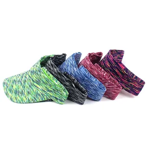 Five-pack colorful space-dye open top sun visors for sports and outdoor activities