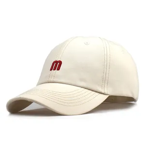 Unisex Casual Βαμβακερό Καπέλο Μπέιζμπολ Γράμμα m Κέντημα Ρυθμιζόμενο Σκίαστρο Αθλητικό Καπέλο Για Άνδρες Γυναίκες Outdoor
