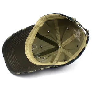 Casquette de baseball camouflage unisexe avec broderie USA et sangle réglable à l'arrière