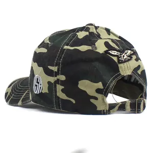 Casquette de baseball camouflage avec broderie USA et boucle métallique réglable