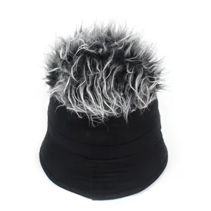 Bob rigolo en coton avec perruque grise sur le dessus pour homme et femme style urbain