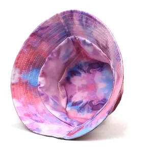 Colorful tie-dye reversible bucket hat for women sun protection outdoor travel hat