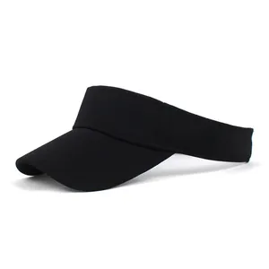 Unisex Outdoor Sports Visor Hat Breathable Adjustable Sunshade Solid Color Cotton Blend Running Tennis Golf Sun Hat