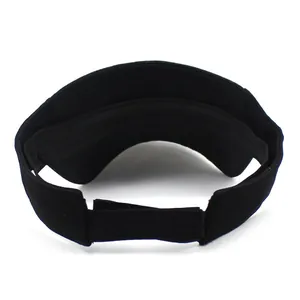 Visera negra unisex con correa de velcro ajustable para deportes al aire libre y protección