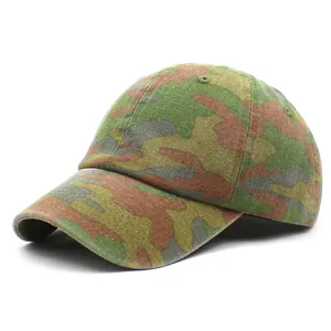 Unisex Cotton Camouflage Baseball Cap Washed Adjustable Camo Snapback Hat For Men Women Outdoor Travel Casual Sun Hat