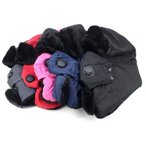 Winter thermal trapper hat for adults with removable face mask and ear protection