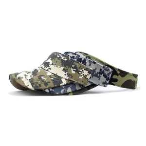 Détail de trois motifs de camouflage sur des visières pare-soleil réglables et aérées