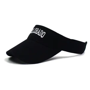 Unisex Sonnenschutz Visor in Schwarz mit Colorado Stickerei für Outdoor-Aktivitäten