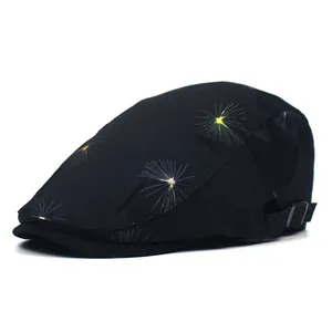 Dandelion Print Cotton Ivy Cap Adjustable Flat Cap For Men Women Casual Fashion Sun Hat Breathable Newsboy Beret