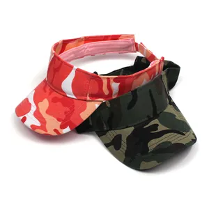 Adjustable camouflage visor hats for outdoor sports with classic curved brim design