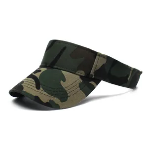 Adult Outdoor Camouflage Sun Visor Adjustable Polyester Sport Tennis Golf Hat For Men Women Breathable Camo Cap