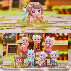 Chinese Style Hanfu Girl Figurine Blind Box Toy Resin Q Version Ancient Fairy Miniature Desktop Ornament Collectible Gift